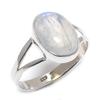 Natural Rainbow Moonstone Gemstone 925 Solid Silver Jewelry Ring Size 10 u9F28