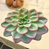 3D Floral Placemat Diatomaceous Earth Absorbent Dining Mat Heat-Resistant Realistic Flower Placemat for Dining Table Kitchen Countertop Desk Decor