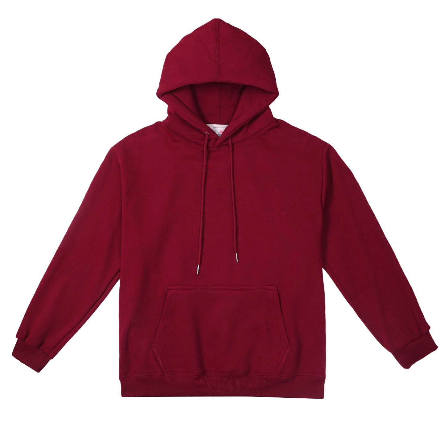 

Осенне-зимняя толстовка с капюшоном, повседневный свободный пуловер, спортивная куртка для мальчиков и девочек, однотонная мужская толстовка 3XL сарай красный