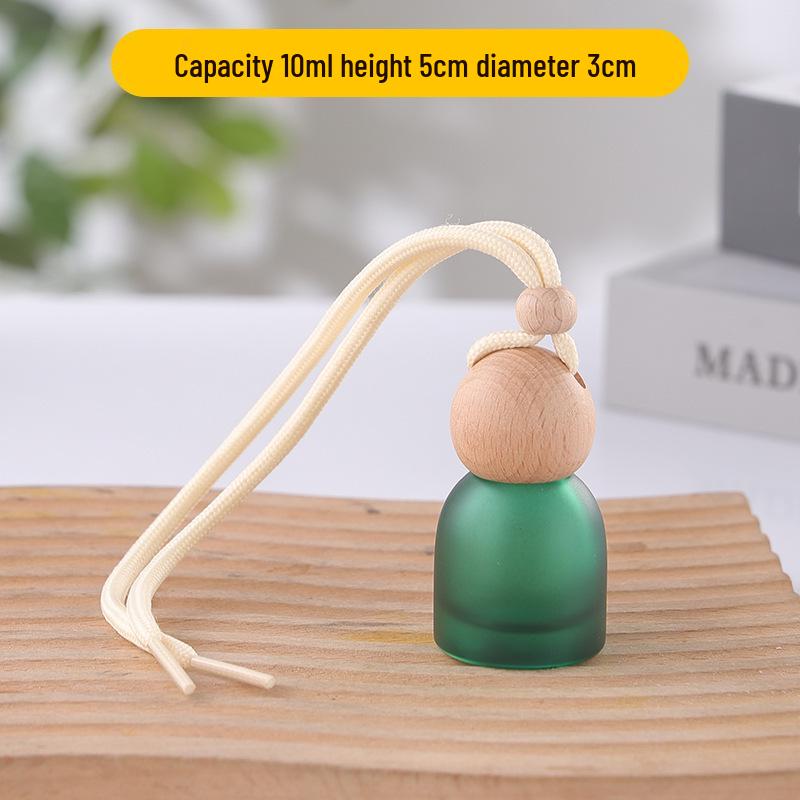 Frosted Glass Car Diffuser Bottle with Lanyard for Essential Oils - Refillable and Ideal for Home or Wardrobe Decor.
