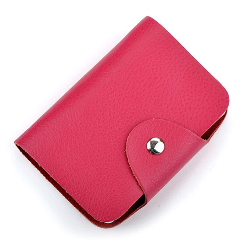

Leather card holder, multi-card holder, business card holder, women s wholesale, men s card holder, cowhide рожевий червоний колір