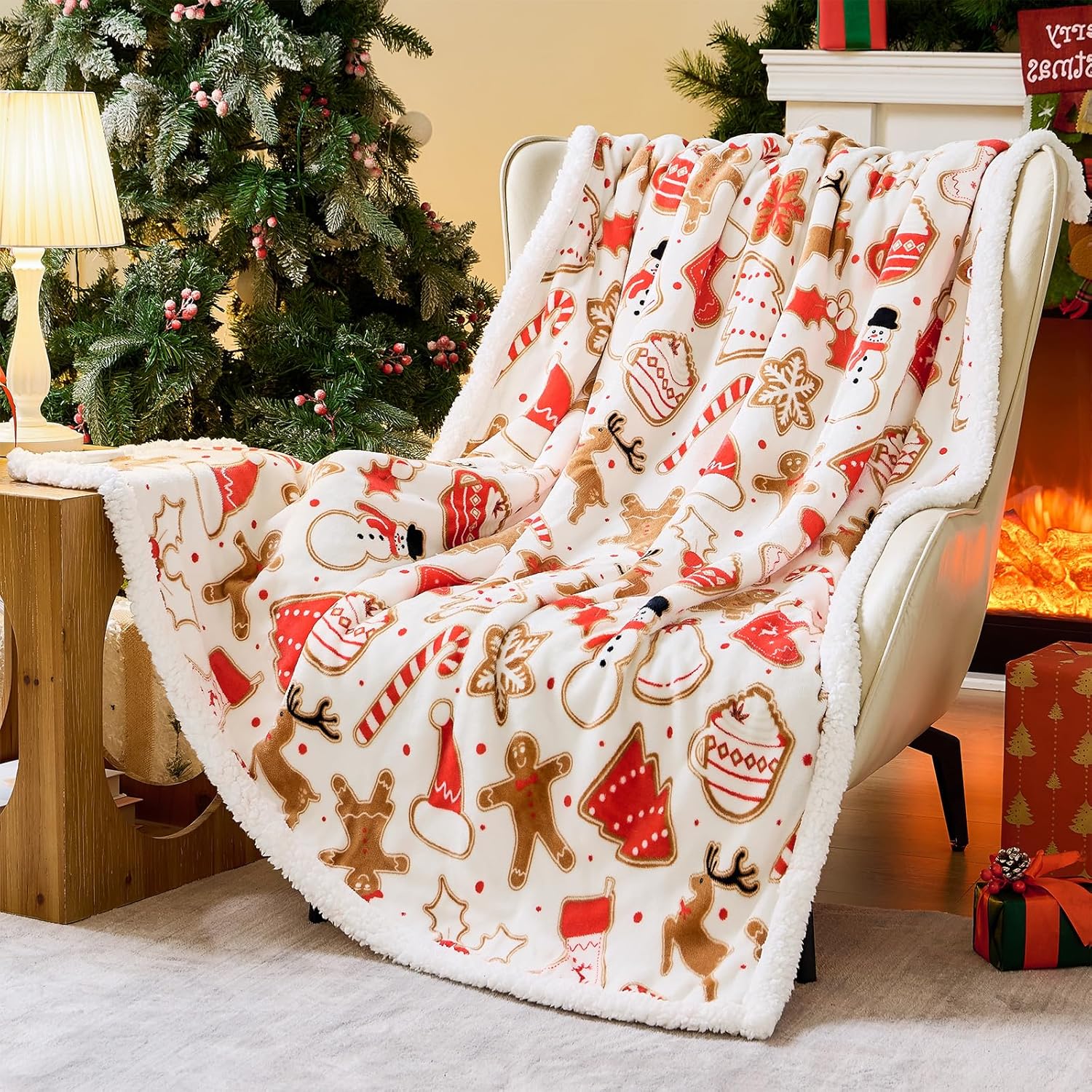 

Christmas Throw Blanket Christmas Decorations Gifts Women Sherpa Flannel Blanket Christams Throws for Couch Sofa Bed Christams 30x40in