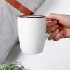 4x White Mugs for Drinking Coffee Tea Herbs Mug Set Gift Mug