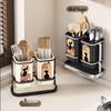 Ancient-Style Wall-Mounted Kitchen Rack: Anti-Mold Drainage Chopstick and Knife Holder