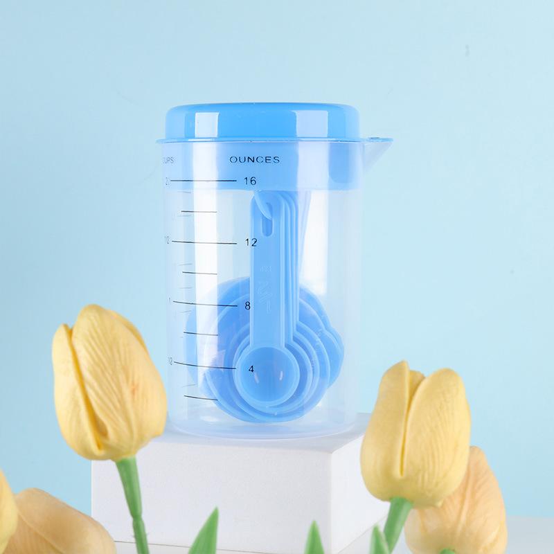 

7pcs/set Plastic Measuring Spoon Graduation Cup Kitchen Baking Tools Chef Assistant 2 Sets 2 sets синий