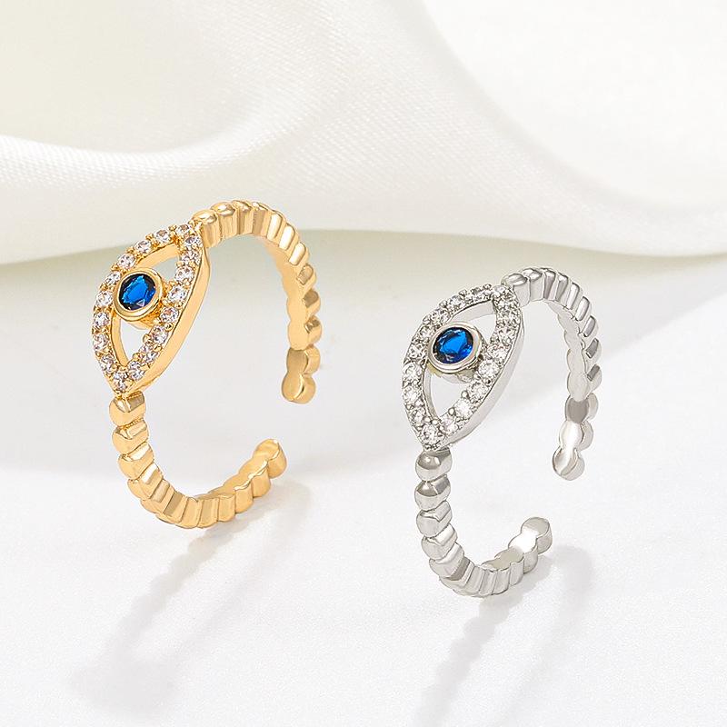 High quality new product creative retro devil's eye fashion Internet celebrity open ring personalized jewelry jewelry manufacturers wholesale