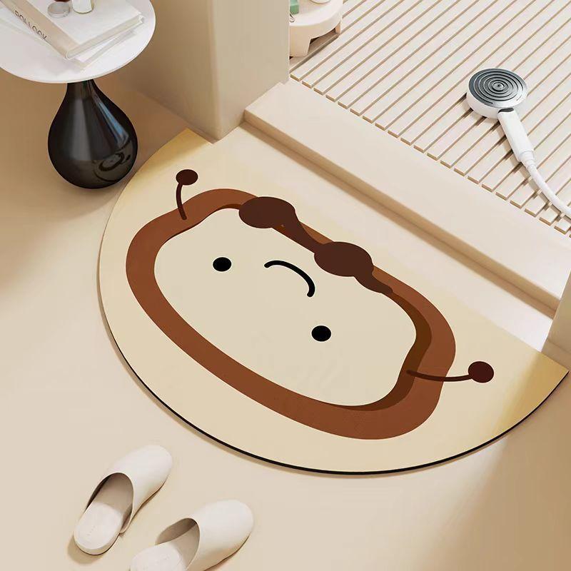 

Скандинавский стиль Волнистый край Придверный коврик Полосатый Нескользящий Диатомовый земляной коврик для двери Ins Стиль Украшение для дома 40X60CM1.3X2FT