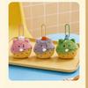 Little Cat Donut Cat Plush Keychain Soft Plush Furry Design Cute Cat Keychain Cartoon Design Dopamine Style Bag Pendant