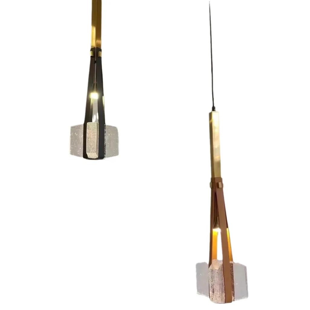 New Style Artificial Leather Pendant Light Clear White Resin For Bedroom Dining Room Kitchen Height Adjustable