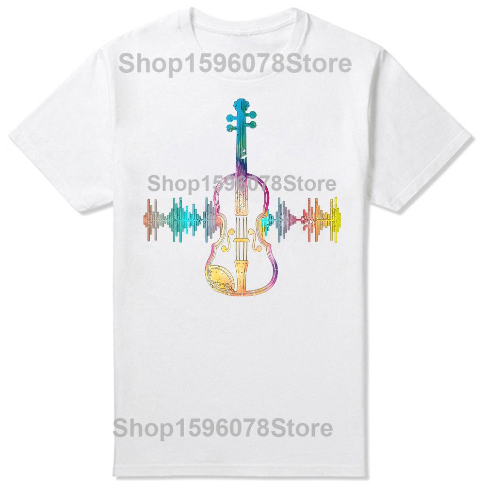 Mens Clothing Music Notes Classical Musician Violin Player Oversized Tshirt Cotton Tshirt Custom Tees Tops Fitness T Shirt