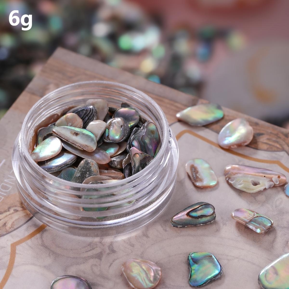 

[Радужные камни из ракушек] 6 г Разноцветные радужные натуральные камни из ракушек | для нейл-арта, DIY дизайна ногтей, изготовления ювелирных изделий и декоративных поделок
