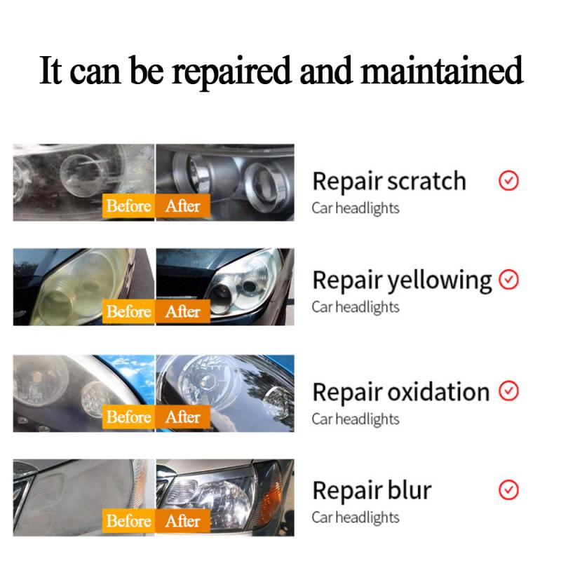 20ml Car Headlight Repair Fluid Headlight Scratch Remove Refurbish Headlight Repair Polish Anti-scratch Maintenance Tool