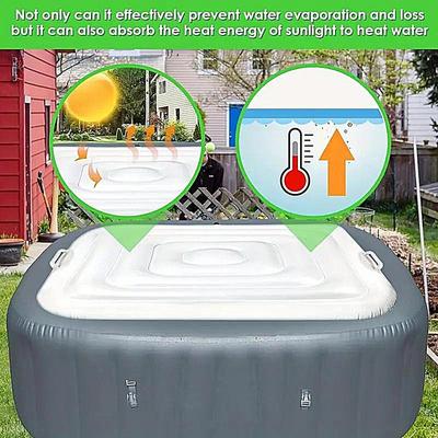 Nadmuchiwana pokrywa do jacuzzi Ochronna przed deszczem i przelewaniem Osłona przeciwsłoneczna Składana Energooszczędna pokrywa do wanny Do domu do wewnątrz
