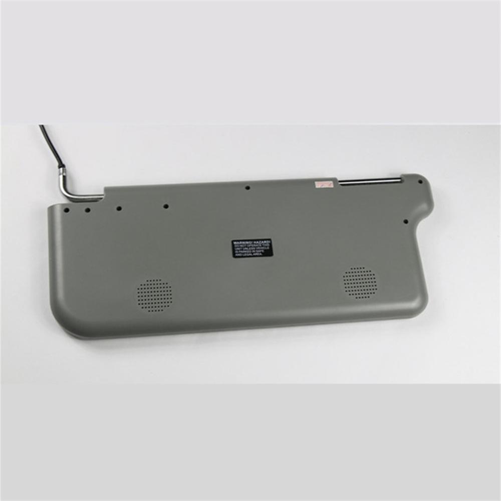 7" Gray Car Left Sun Visor Rear View Mirror Screen LCD Monitor 2 Channel Video