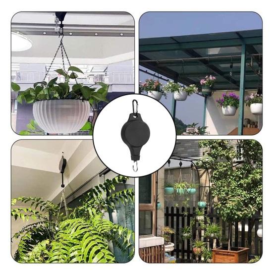 2 Stück Hängekorb Aufbewahrung Stabil Praktisch Einfach aufzuhängen Hebedesign Hängehaken Blumentopfhaken