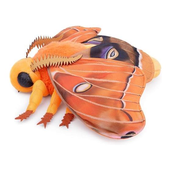 ZHONGXIN MADE Polyphemus Moth Plush Toy, Realistic 11-inch Large Winged Moth Stuffed Animal, Soft Unique Gift Collection for Kids Adults Home Decor