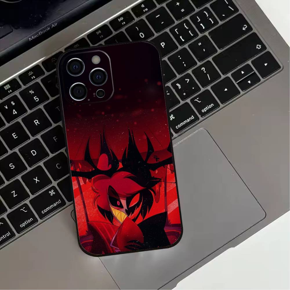 

HazbinS H-Hotels AlastorS Phone Case For iPhone 17,16,15,14,13,12,11 Plus,Pro Max,Soft Silicone Black Cover iPhone13