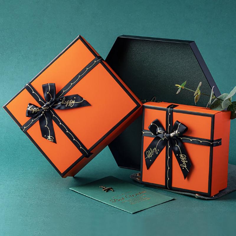 

Orange Bow Gift Box Premium Gift Box Wedding Gift Box Birthday Valentine Gift Wrap Gift Box
