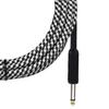 Guitar Noise Reduction Cable 3 Meters Black White Pure Copper Core Guitar Audio Extension Cable for Bass