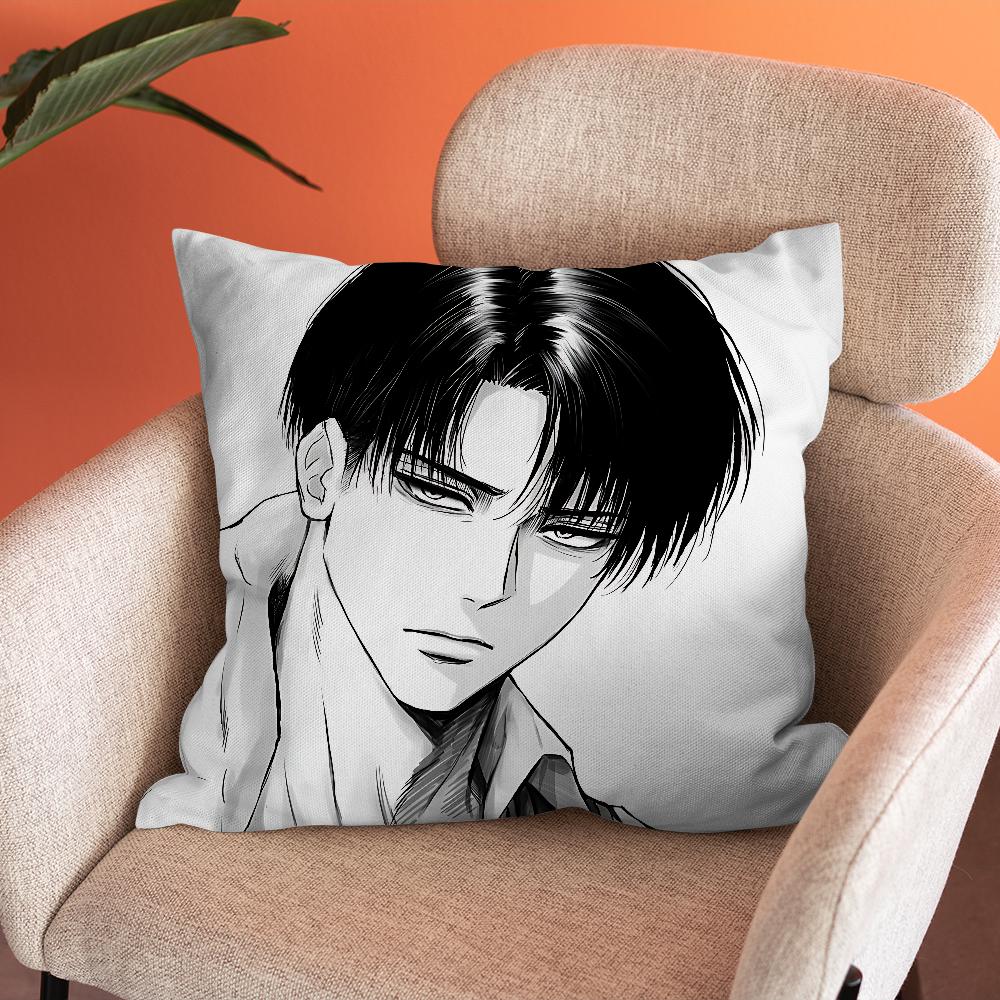 Levi Ackerman Anime Kissenbezug Weiche Kissenbezüge für Bauernhaus Sofa Dekor Heimdekorationen und Schutz Kissenbezug