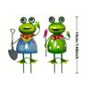 Creative 3D Frog Figurine Metal Animal Miniatures Sculpture Garden Decor Frog Statue  Garden