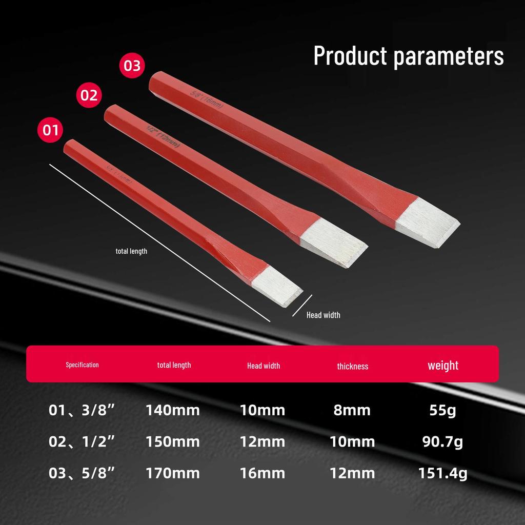 12-Piece Masonry & Woodworking Punch and Chisel Set