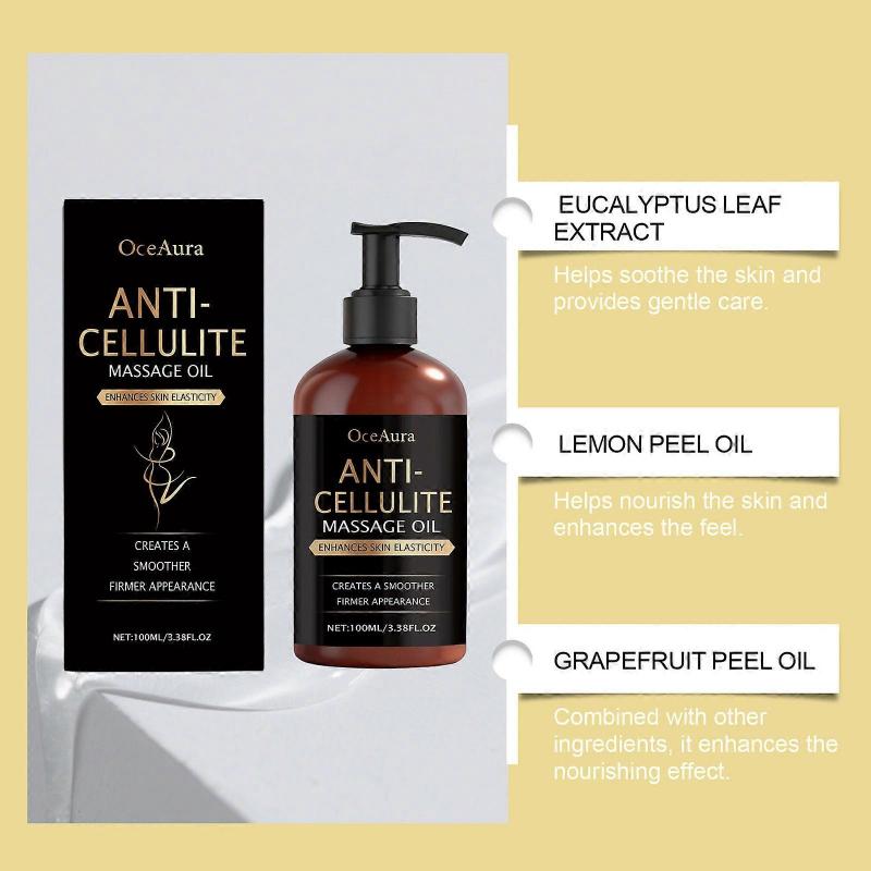 1-3x Anti Cellulite Massage Oil, Legs and Firming Body Oil, Moisturizes and Softens Skin, Skin Tightening Oil, Wrinkles Smoother, 100ML