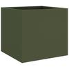 Vidaxl Donice, 2 Szt., Oliwkowa, 32X30X29 Cm, Stal