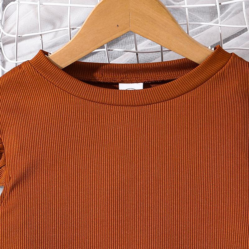 Mädchenanzug 7-14J Kinder Sommer Neue Mode Druck Halbkörperrock + Temperament Kurzarm-Oberteil 2PCS