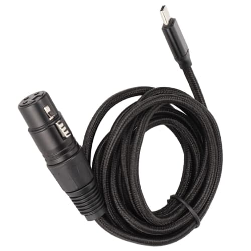 Byger USB C To XLR Female Cable, USB C Microphone Cable Plug and Play Durable Low Noise 20Hz To 20KHz High Sampling Rate for Studio