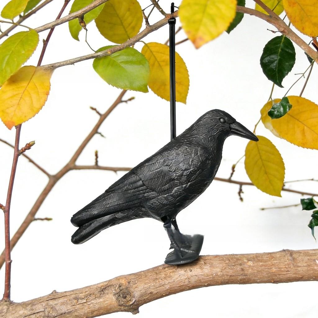 Fake Crow Decoy Bird Repellent Scare Birds Away For House Patio Porch Balcony Roof Pool Garden Decor
