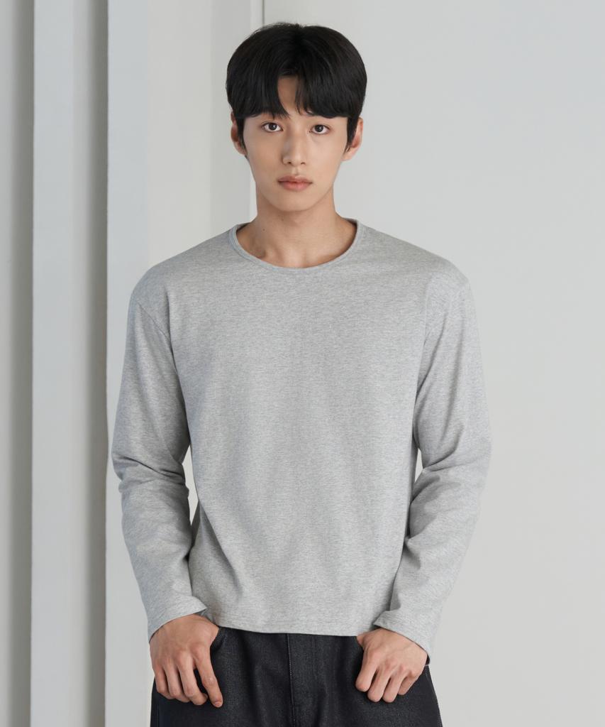 HYOJI 26 Fw U-Neck Long Sleeve Crop T-Shirt (3 Colors)