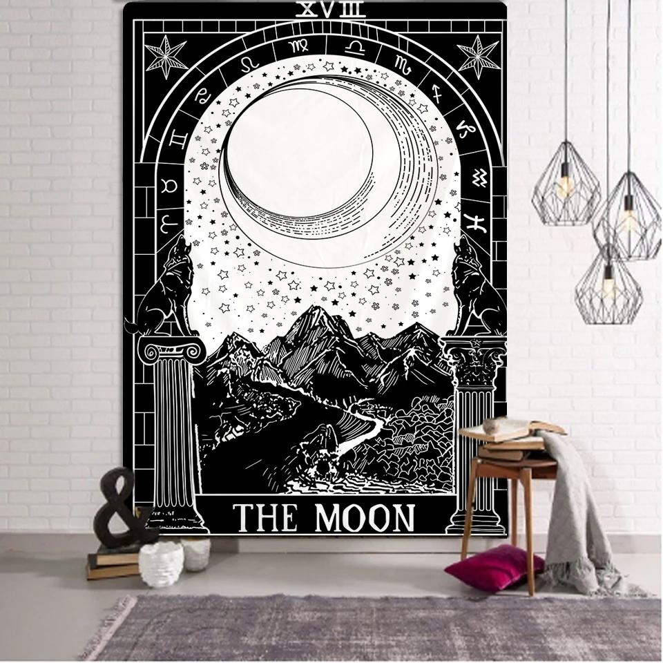 Celestial Sun and Moon Tapestry  Mystical Art for Living Room Decor Boho Style Enhance Your Space with Cosmic Vibes