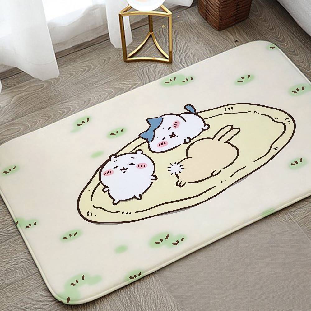Cute Cartoon C-chiikawa Floor Mats Home Laundry Rug Carpet For Living Room Decor Lounge Area Anti-slip Foot Mat Entrance Doormat