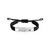 Christmas Handmade Woven Bracelet with Engraved Curved Stainless Steel Plate
