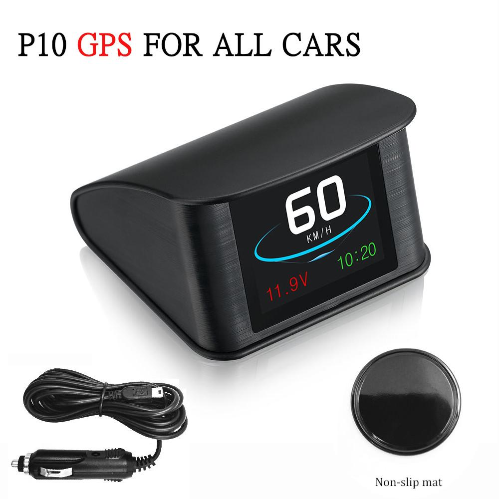 P10 T600 OBD2 GPS HUD Car Head-up Display Trip On-board Computer Car Digital Speedometer Temperature Gauge  Fuel Consumption P10 GPS FOR ALL CAR