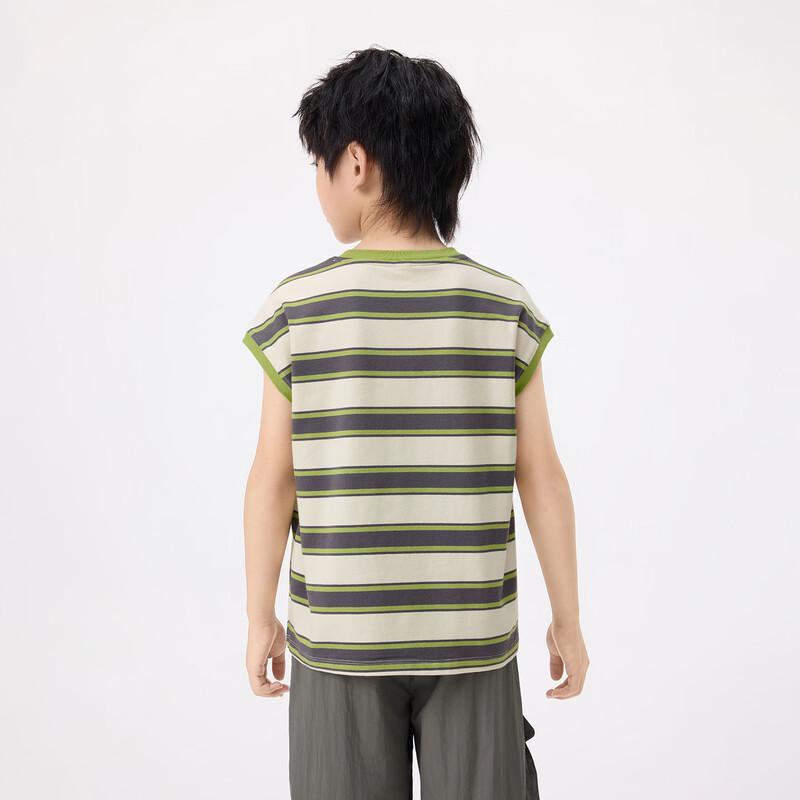 Boys' Striped Round Neck Tank Top