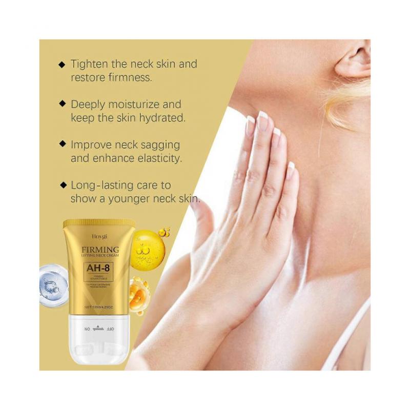 (2ks)AH-8 Zpevňující krém na krk + Elektrický masážní oční krém, Zpevňující a revitalizační sada péče o krk a oči, Péče o oči a krk, Vyhlazení jemných vrásek