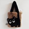 Handbag Cartoon Cat Shoulder Bag Large Capacity Furry Tote Bag Lightweight Plush Bag  Autumn Winter
