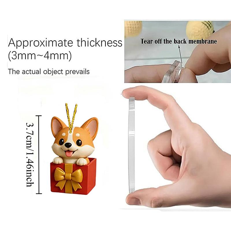 Countdown With Cute Corgi Mini Ornaments, Dog-Themed Christmas Decoration Set For Home Décor