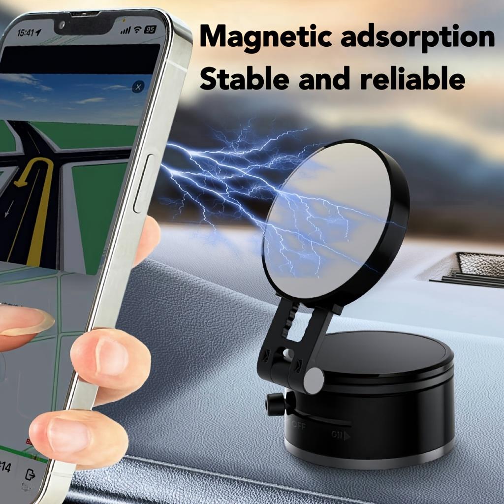 360-Grad-Drehung Saugfuß Autohalterung mit Hochmagnetischer Magnethandyhalterung für Fahrzeugnavigation Vakuumsaugfuß