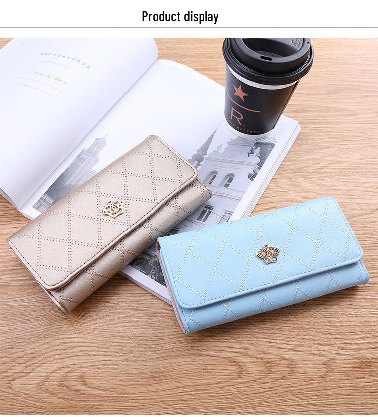 Diamond Pattern PU Leather Women's Wallet - Short Style for Ladies & Students - Aristocratic Design 2024 New