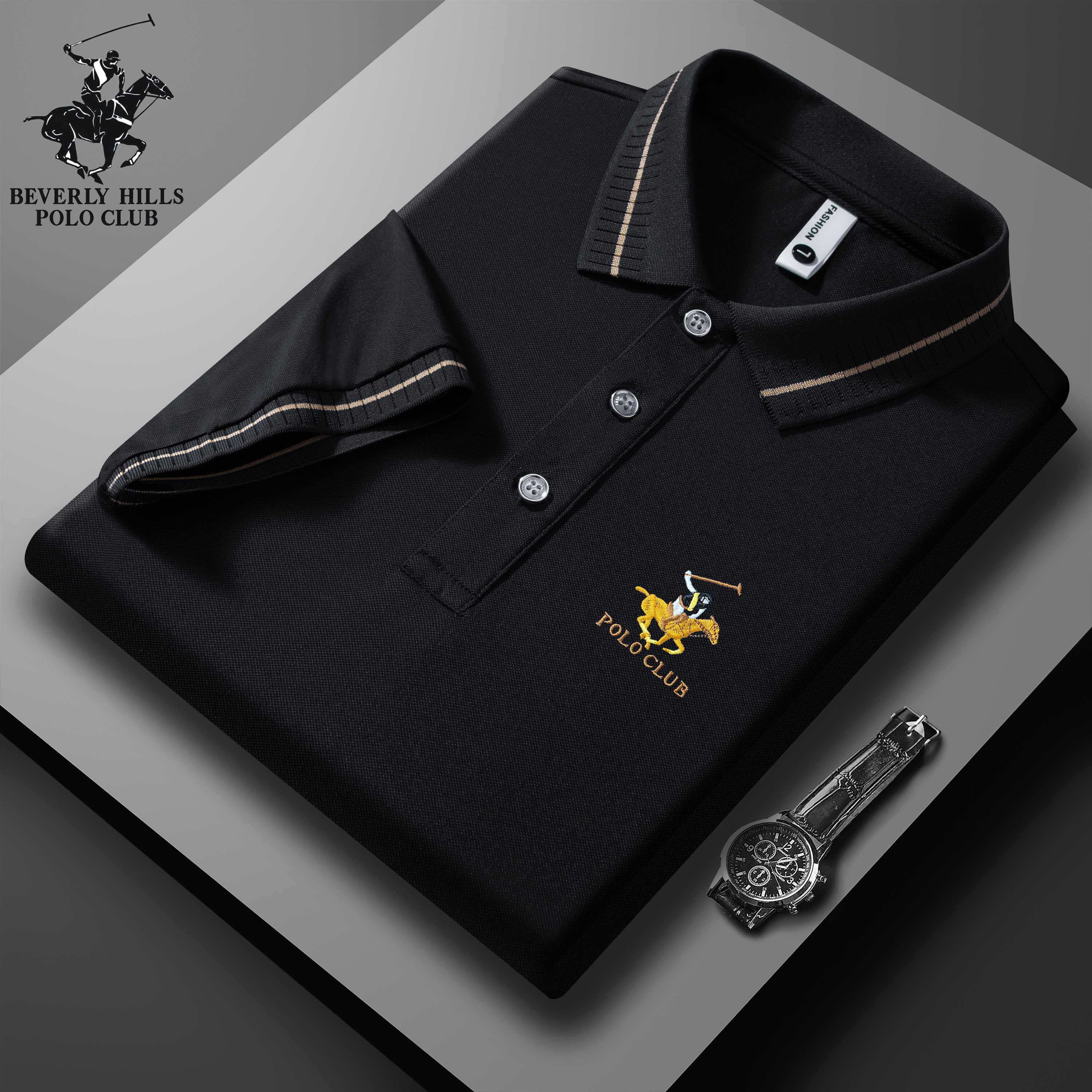 

POLO CLUB 2025 Summer New Sport Casual Color Pony Embroidered Lapel T-shirt Moisture Wicking and Sweat Wicking Polo Shirt S