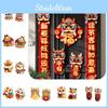 Festive Chinese Style Diy Spring Festival Blessing Door Sticker Set With 3d Dragon Stickers