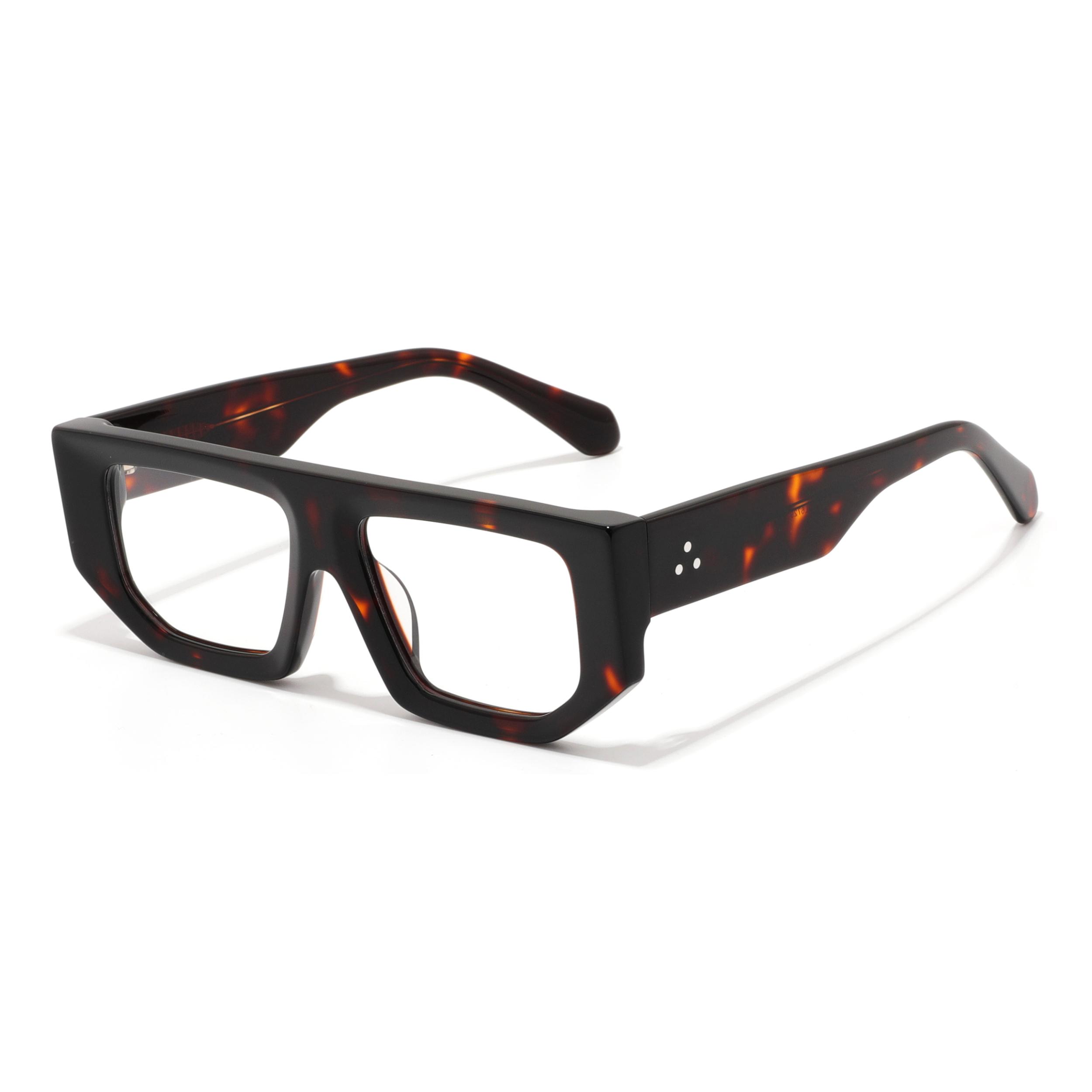 Retro Square Acetate Frame Men Luxury