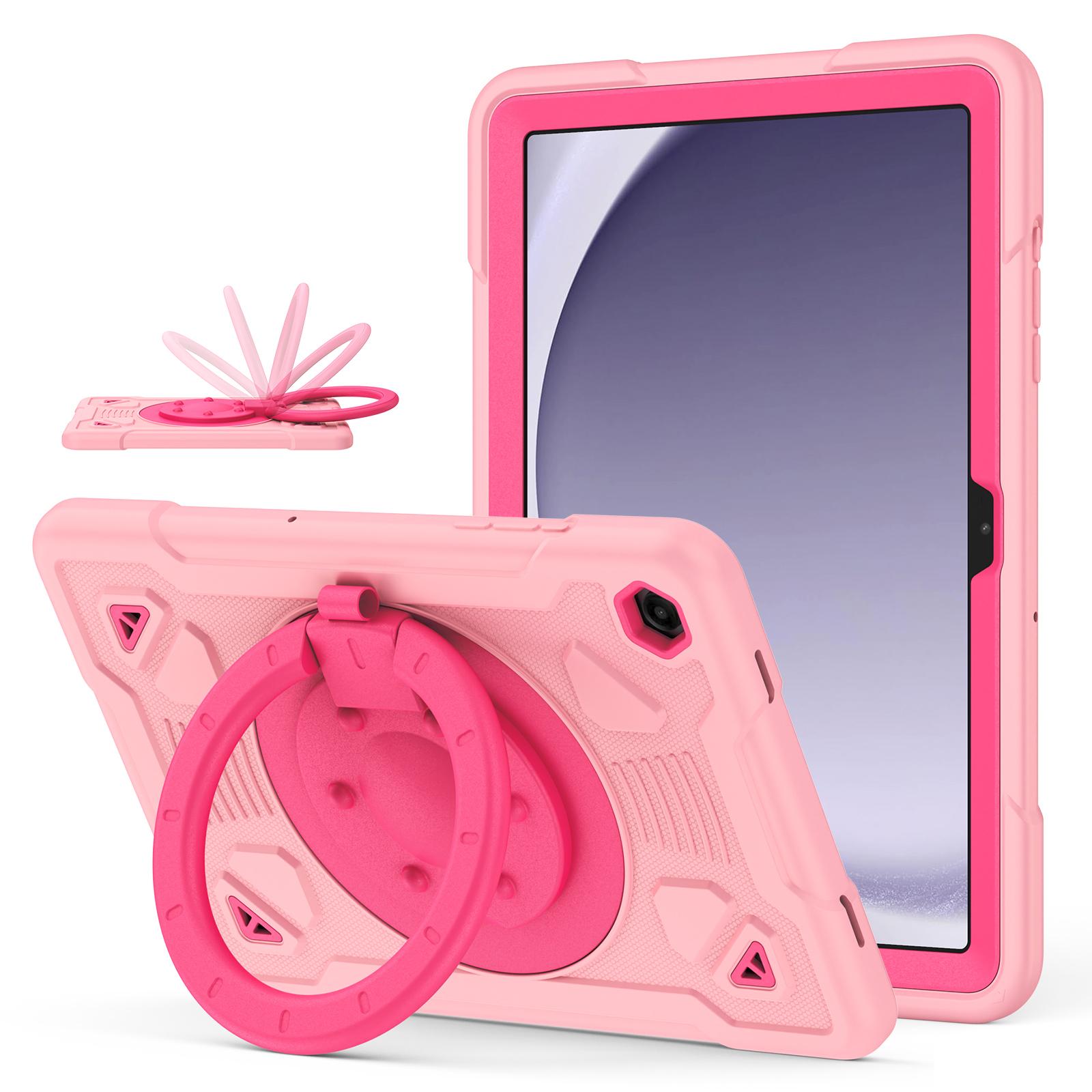 

Tablet Case For Samsung Galaxy Tab A9 / Tab A11 with Hand Grip Kickstand Space Planet PC + Silicone Tablet Cover