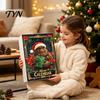 Sběratelské vánoční ozdoby Adventní kalendář, Série opic 24denní odpočítávací krabička s akrylovými přívěsky, Sváteční závěsy na stromek pro sváteční domov