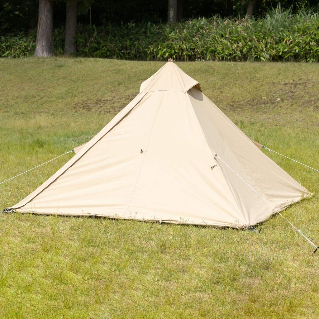 BUNDOK Solo Teepee 1 TC 1 Sand beige tent Blended cotton Full closure skirt BDK-75TCSB [For person] One-pole Roll-up