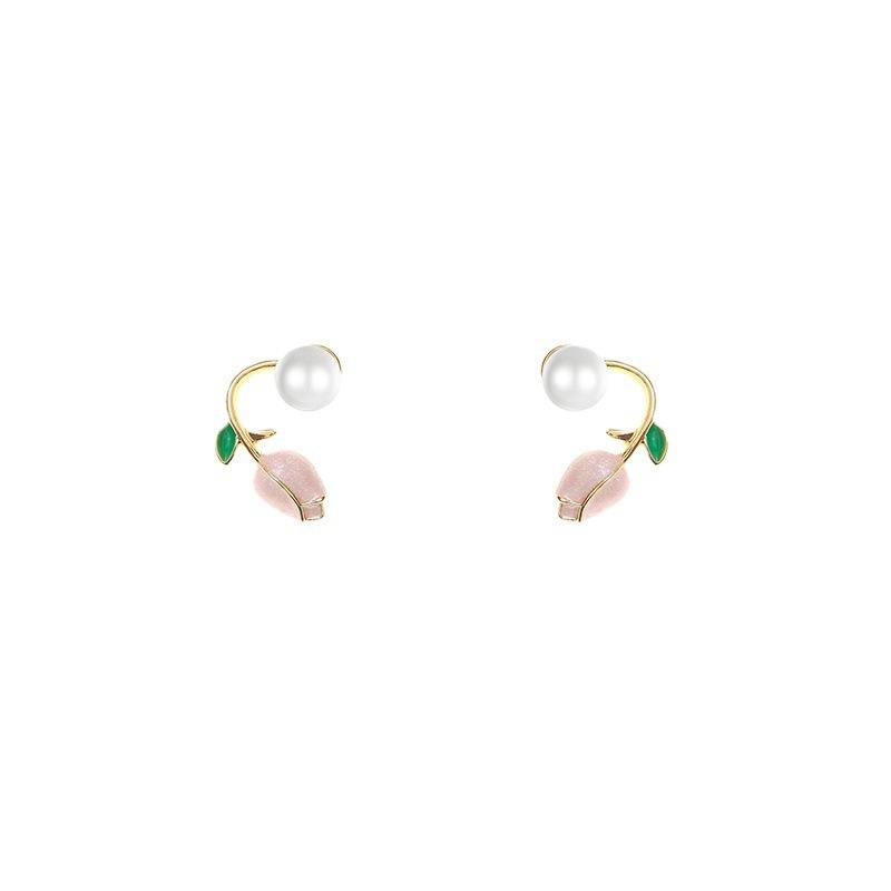 Korean Tulip Pearl 2022 New Trendy Premium Temperament Earrings Earrings