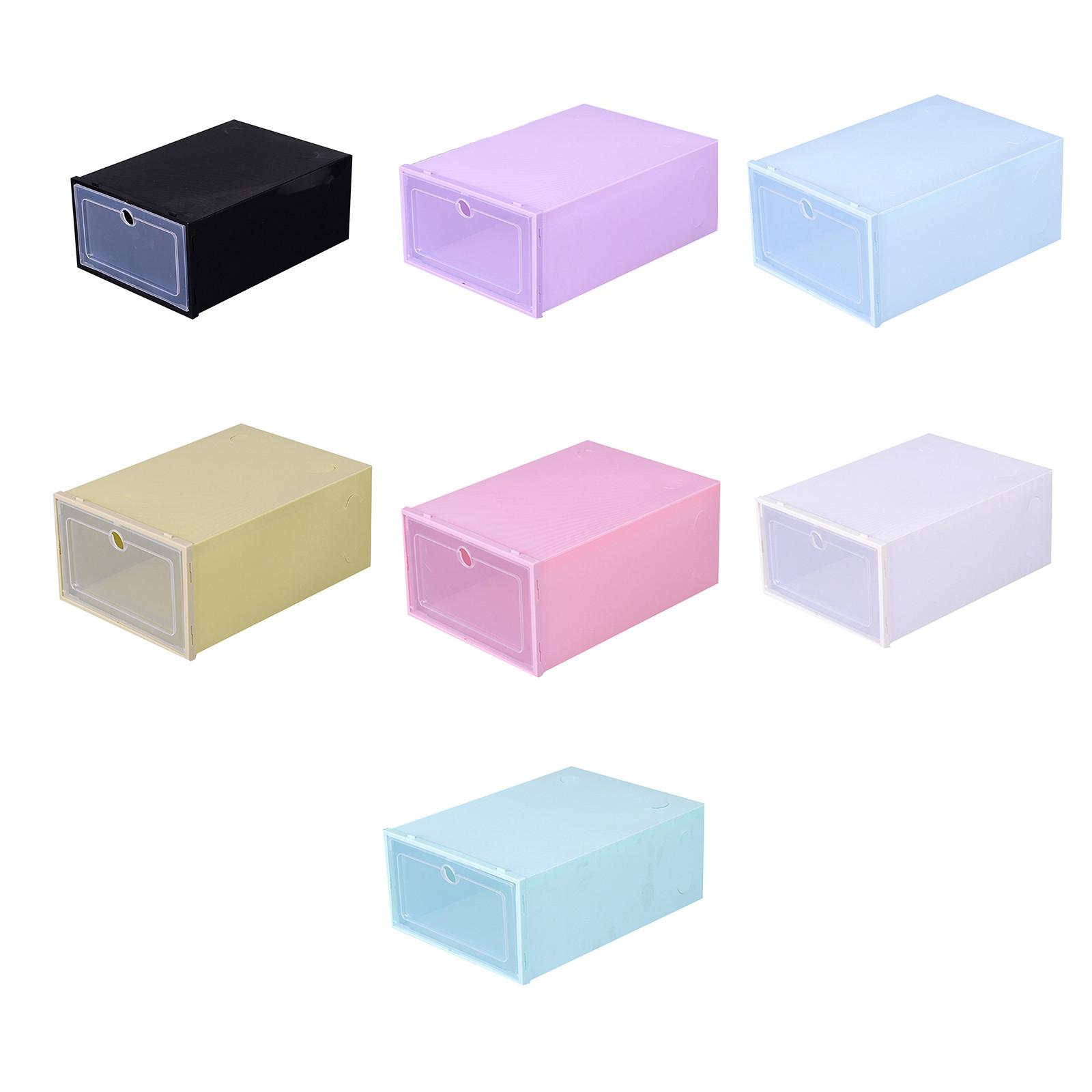 

Пластиковая штабелируемая коробка для обуви, органайзер для хранения, прозрачный складной домашний текстиль, органайзер для хранения вещей S